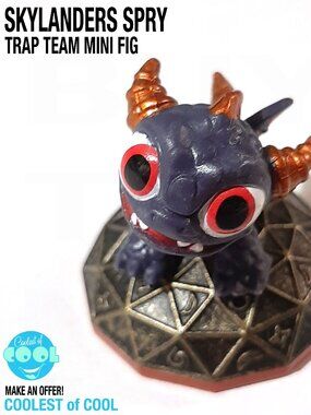 Skylanders Trap Team Spry mini dragon loose figure Orange Base good